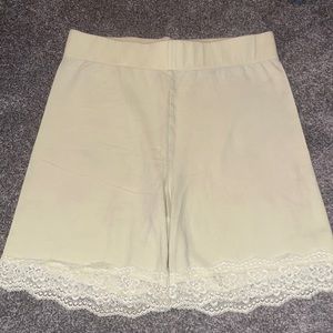 Yellow ish biker shorts